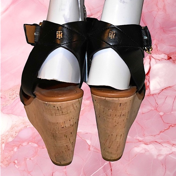 Tommy Hilfiger Strappy High Heel Wedges - Picture 5 of 5
